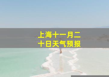 上海十一月二十日天气预报