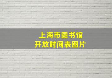 上海市图书馆开放时间表图片