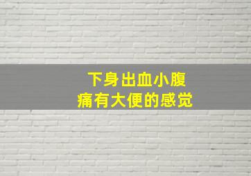 下身出血小腹痛有大便的感觉