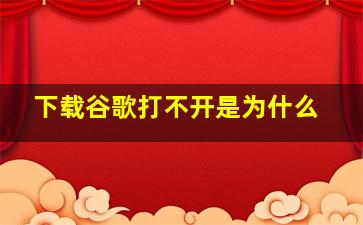 下载谷歌打不开是为什么