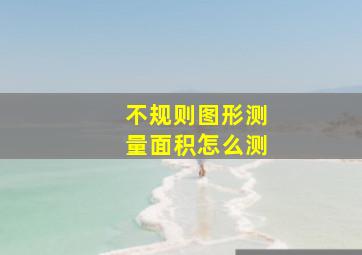 不规则图形测量面积怎么测