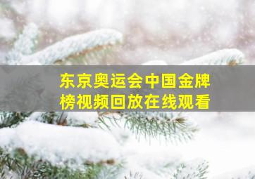 东京奥运会中国金牌榜视频回放在线观看