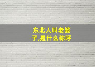 东北人叫老婆子,是什么称呼