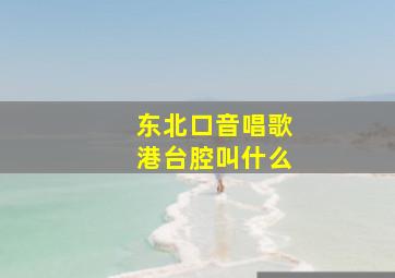 东北口音唱歌港台腔叫什么