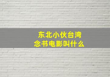 东北小伙台湾念书电影叫什么