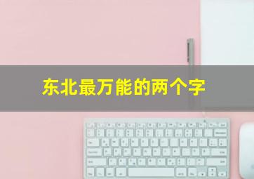 东北最万能的两个字