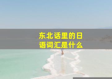 东北话里的日语词汇是什么