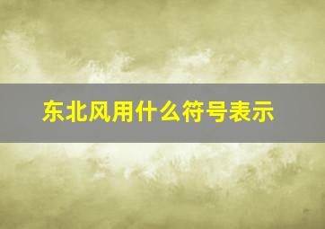 东北风用什么符号表示