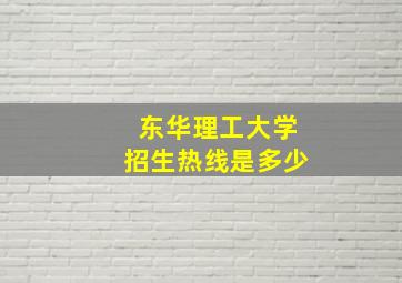 东华理工大学招生热线是多少