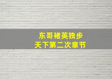 东哥褚英独步天下第二次章节