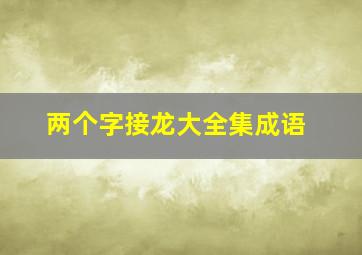 两个字接龙大全集成语