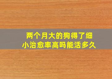 两个月大的狗得了细小治愈率高吗能活多久