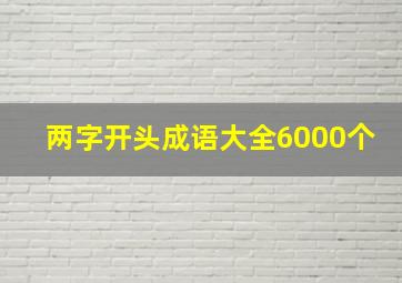 两字开头成语大全6000个