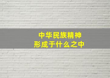 中华民族精神形成于什么之中