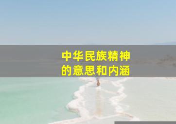 中华民族精神的意思和内涵