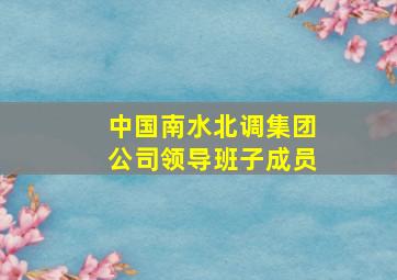 中国南水北调集团公司领导班子成员