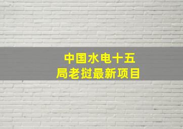 中国水电十五局老挝最新项目