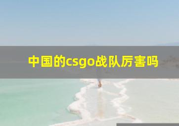 中国的csgo战队厉害吗