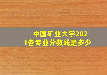 中国矿业大学2021各专业分数线是多少