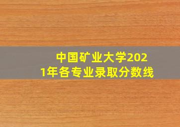 中国矿业大学2021年各专业录取分数线