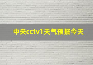 中央cctv1天气预报今天