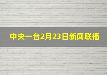 中央一台2月23日新闻联播