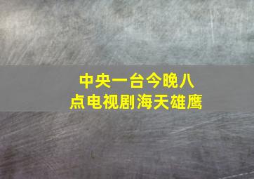 中央一台今晚八点电视剧海天雄鹰