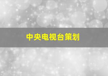 中央电视台策划