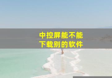 中控屏能不能下载别的软件