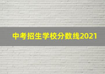 中考招生学校分数线2021