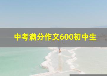 中考满分作文600初中生