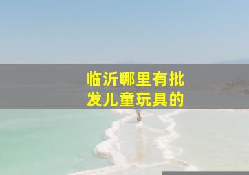 临沂哪里有批发儿童玩具的