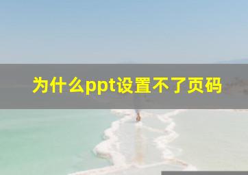 为什么ppt设置不了页码