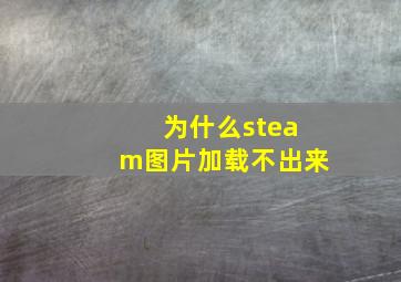 为什么steam图片加载不出来