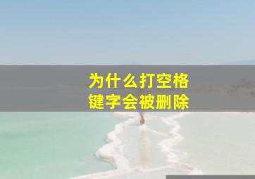 为什么打空格键字会被删除