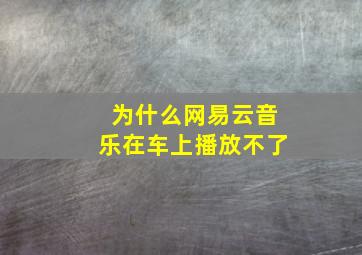 为什么网易云音乐在车上播放不了