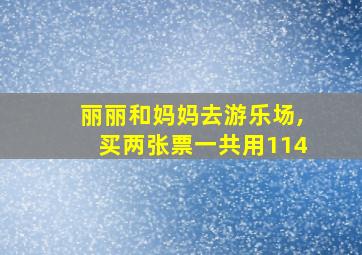 丽丽和妈妈去游乐场,买两张票一共用114