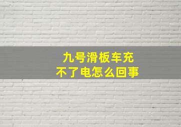 九号滑板车充不了电怎么回事