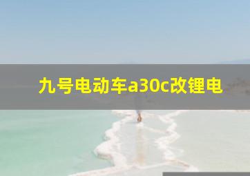 九号电动车a30c改锂电