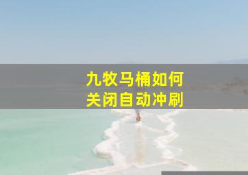 九牧马桶如何关闭自动冲刷