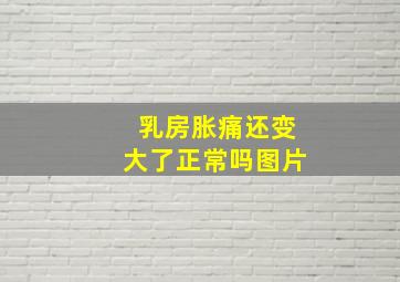 乳房胀痛还变大了正常吗图片