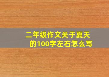 二年级作文关于夏天的100字左右怎么写