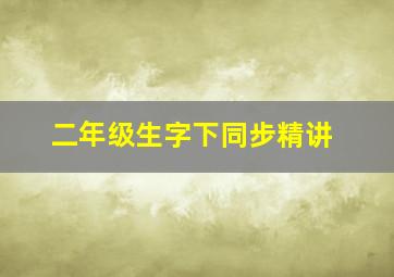 二年级生字下同步精讲