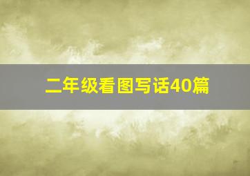 二年级看图写话40篇