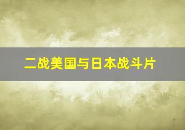 二战美国与日本战斗片