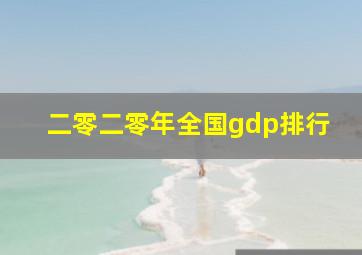 二零二零年全国gdp排行