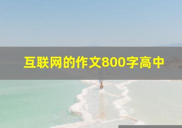 互联网的作文800字高中