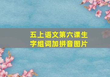 五上语文第六课生字组词加拼音图片