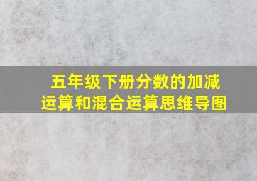 五年级下册分数的加减运算和混合运算思维导图