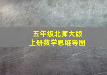 五年级北师大版上册数学思维导图